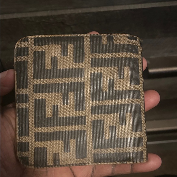 Auth Fendi zucca Tan and Black Monogram Card Holder - Picture 2 of 4